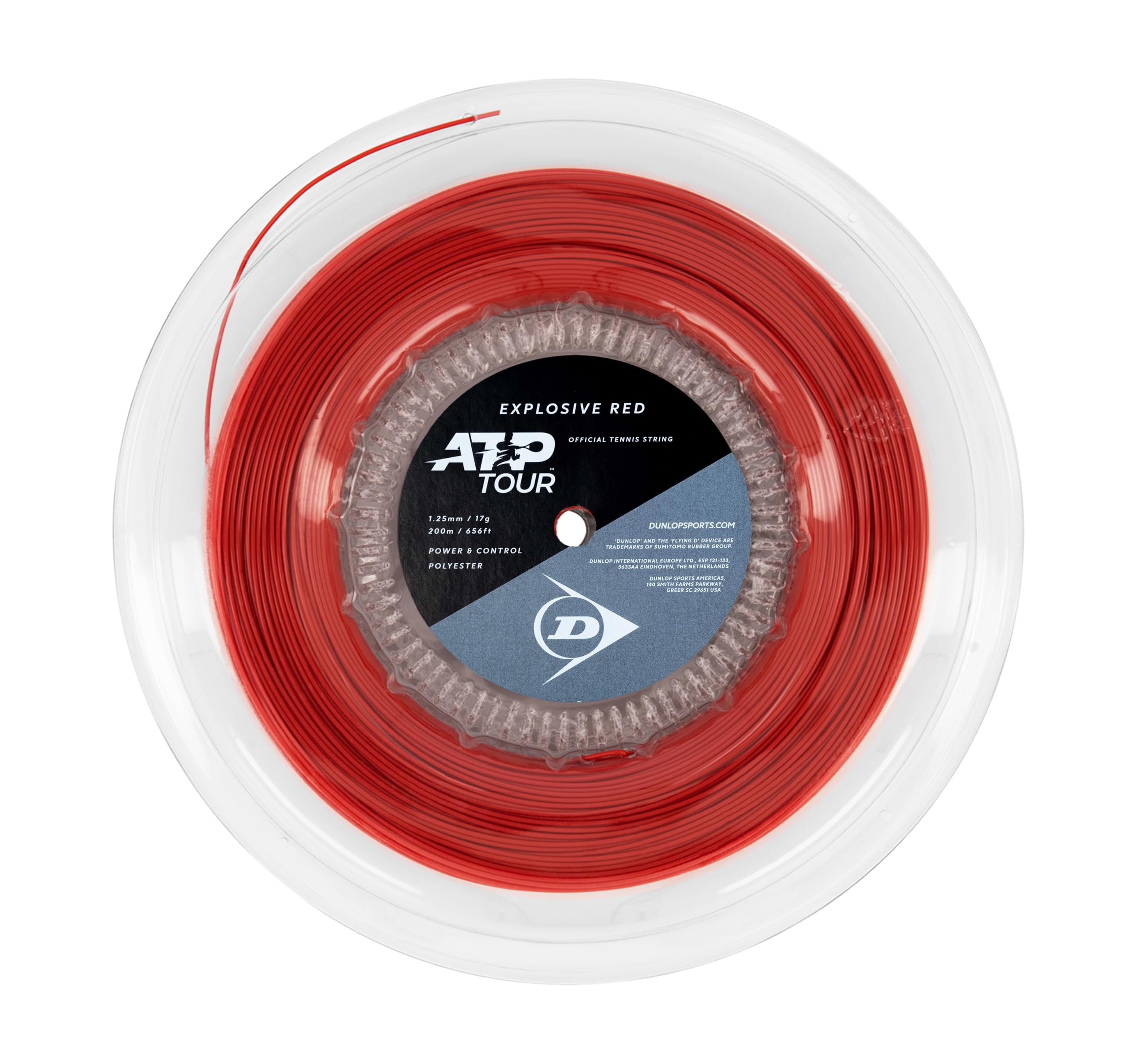 DUNLOP Bobina Explosive Red 17G 200m – Bobina in Poliestere Power & Control
