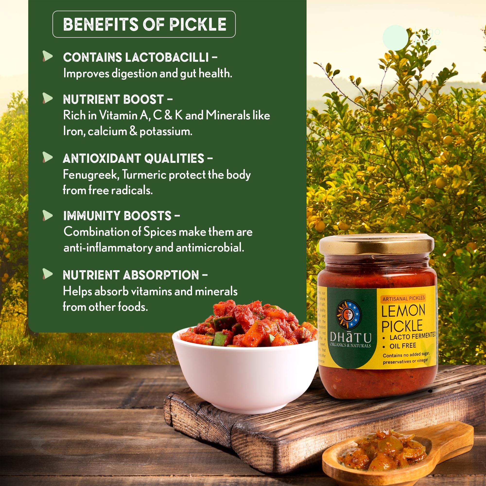 Dhatu Organics & Naturals Probiotic Lemon Pickle - 250 g (Pack of 2) - Image 7 thumbnail