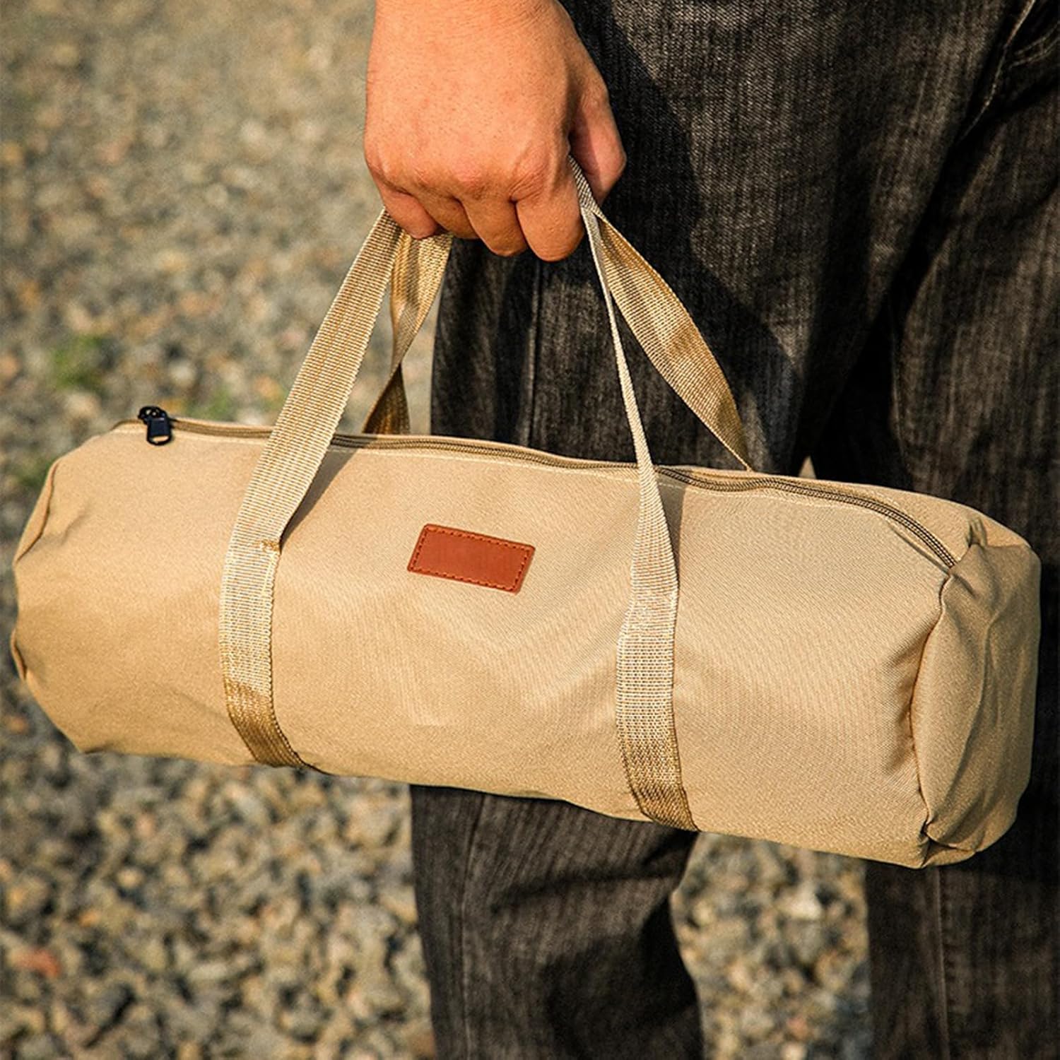 Tool Storage Bag for Camping, BBQ & EDC, Multi-Purpose Gear Organizer Pouch with Zipper, for Tent Stakes, Grill Tools, Car Accessories