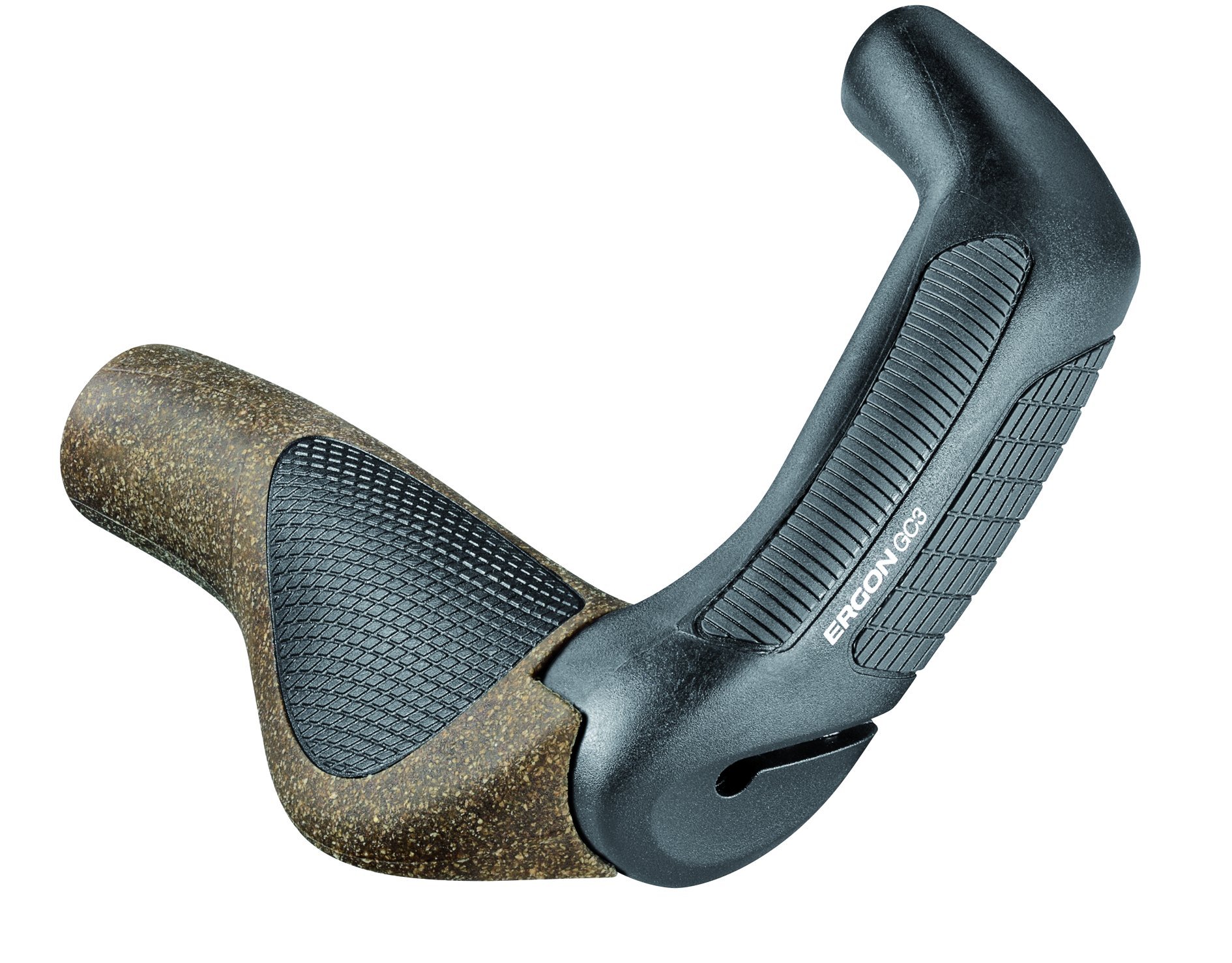 Ergon GP5-S - Manopole per Manubrio, Fullsize Multiposition BarEnd, Marrone (Sughero)