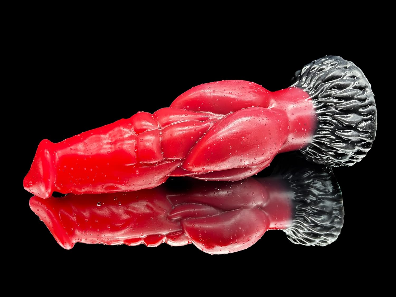 FlirtyDawg Fantasy Realistic Huge Monster Dog Wolf Knot Butt Plug Anal Adult Sex Toys Platinum Silicone Dildo Werewolf Jacob 12 inch Color Scarlet