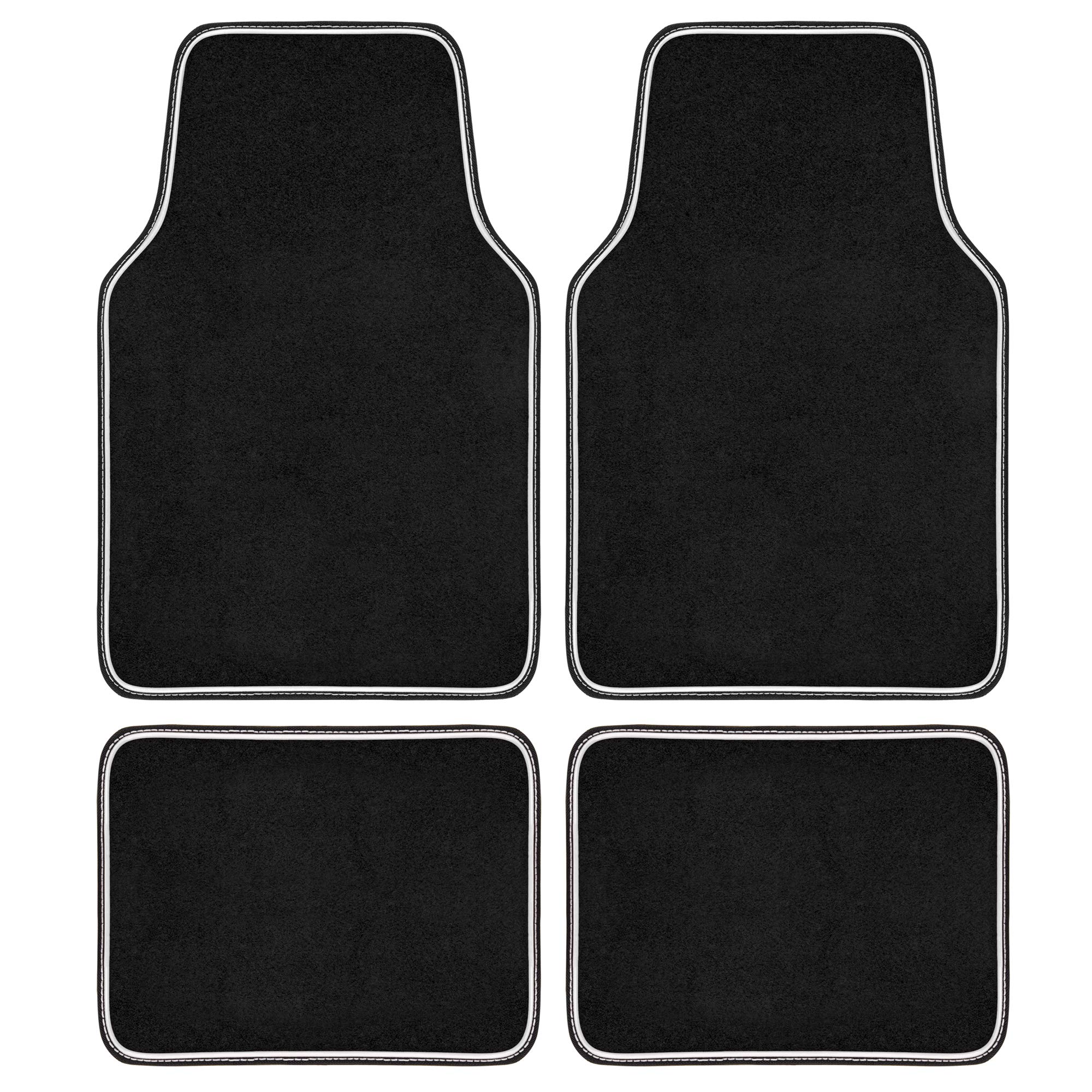 Car Floor Mats 4-Piece BDK Car Floor Mat Set – Extra Thick Carpet With Non-Slip Backing, Black/Beige Car Mats - Foto 7