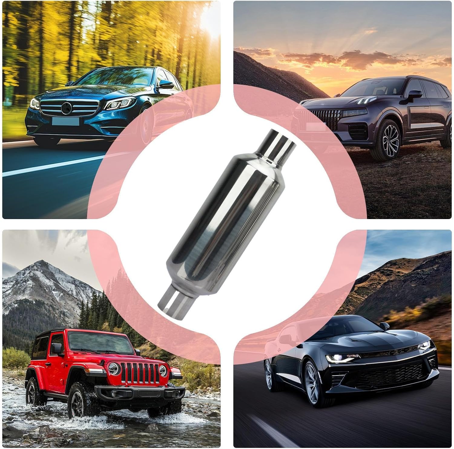 エキゾーストマフラーパイプ - 高性能レゾネーター、エキゾーストサイレンサーキット、マフラーチューニングツール、オートバイ、トラック