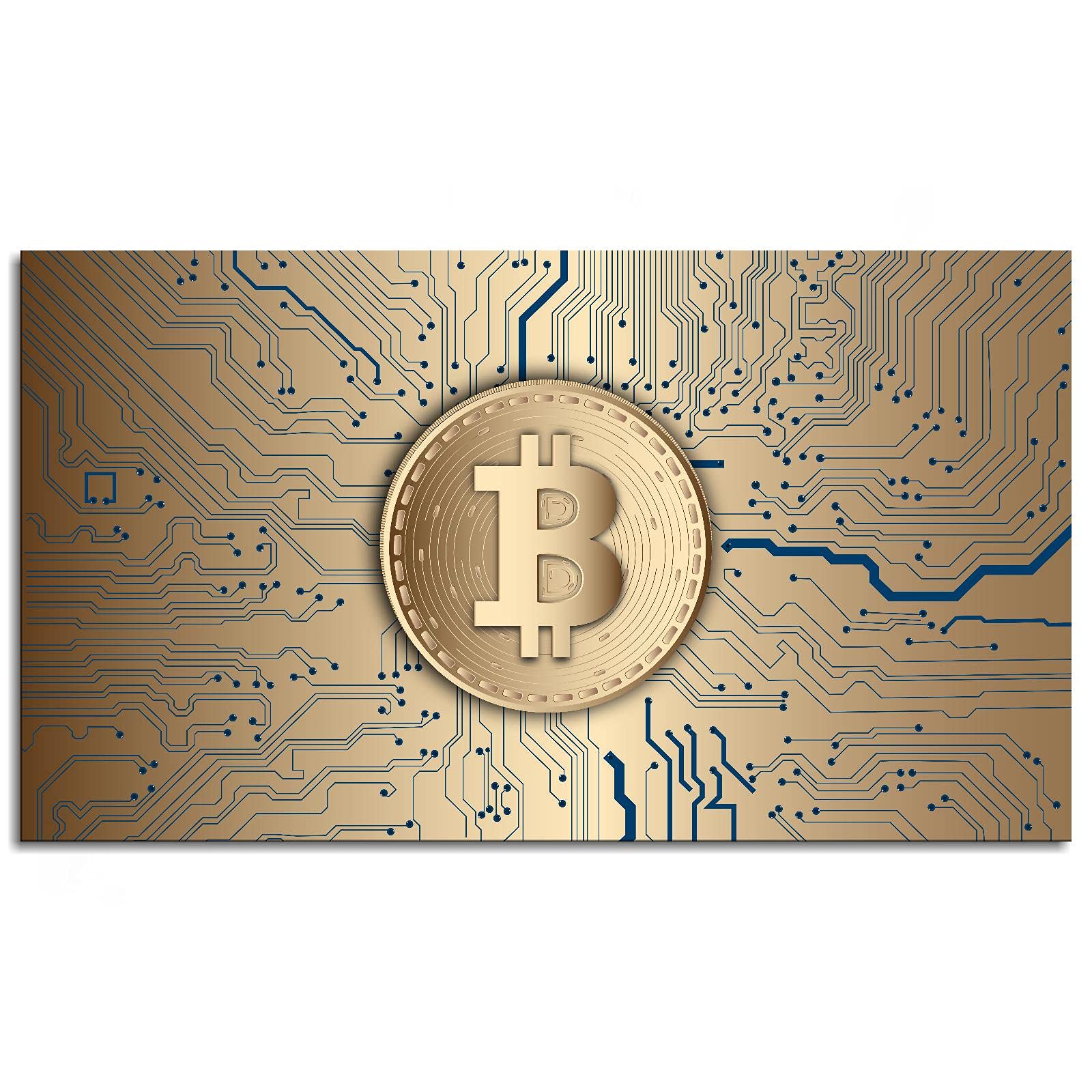 Impression sur toile Bitcoin Crypto-monnaie Crypto Poster Décoration murale  pour la maison 1 pièce avec cadre 33 x 20,3 cm : Amazon.ca: Maison