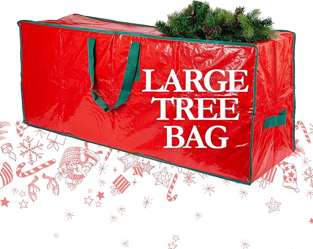 DSL Christmas Tree Storage Bag with Handles  Easy to Store Christmas Tree Bag, Fits Up to 6ft Tall Trees
