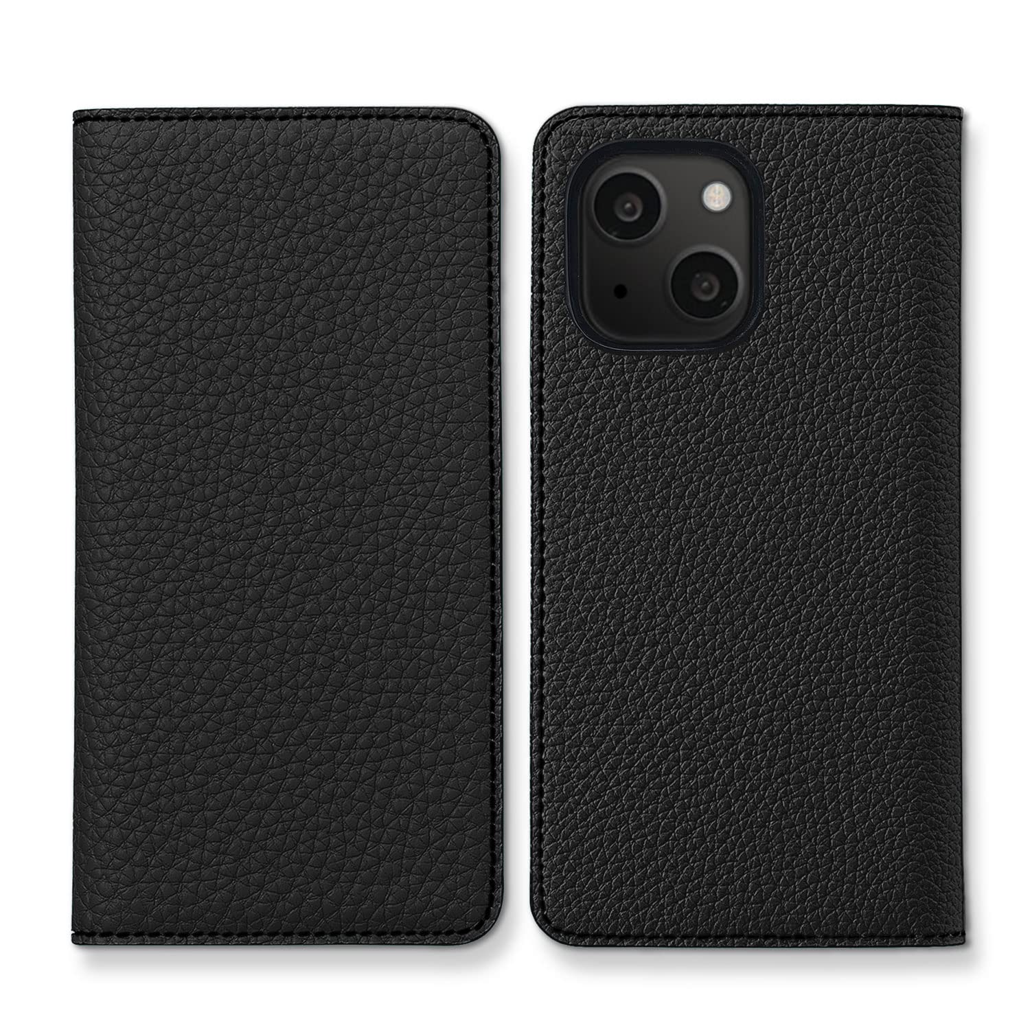 BONAVENTURA Diary Genuine Leather Case for iPhone 13 Mini - Black