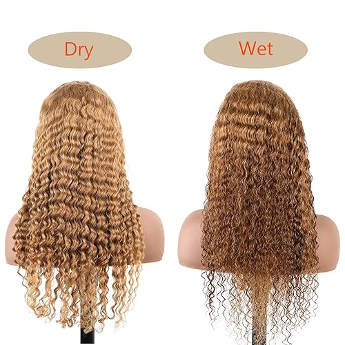 Miniatura 6 de BLY Pelucas de cabello humano con encaje frontal de 13 x 6 pulgadas, con ondas profundas, sin pegamento, para mujeres, prearrancadas, densidad del