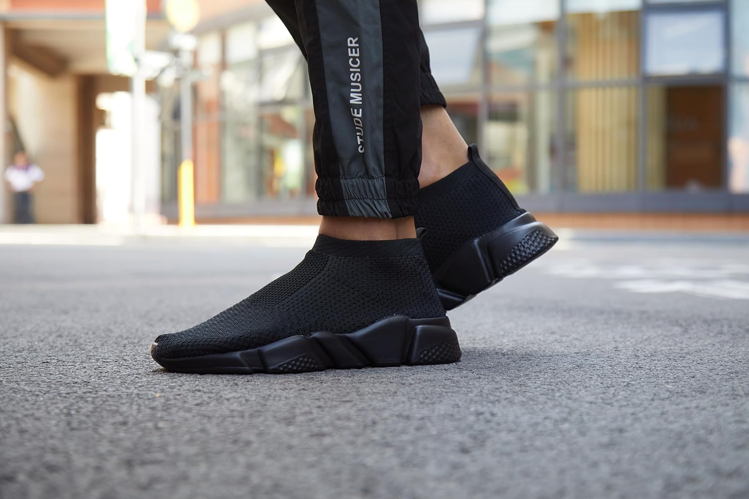 Casbeam Men's Running Knit Comfortable Lightweight Breathable Casual Sports Shoes Fashion Sneakers Slip-On Walking Shoes - Image 2