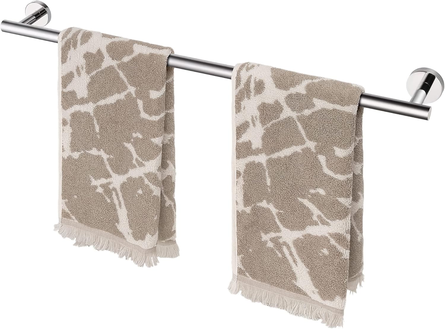 HITSLAM Chrome 25.7 Inch Towel Bar for Bathroom, SUS304 Stainless Steel Bathroom Towel Rack Wall Mounted, Modern Home Decor Bath Towel Holder with Hardware Accessories