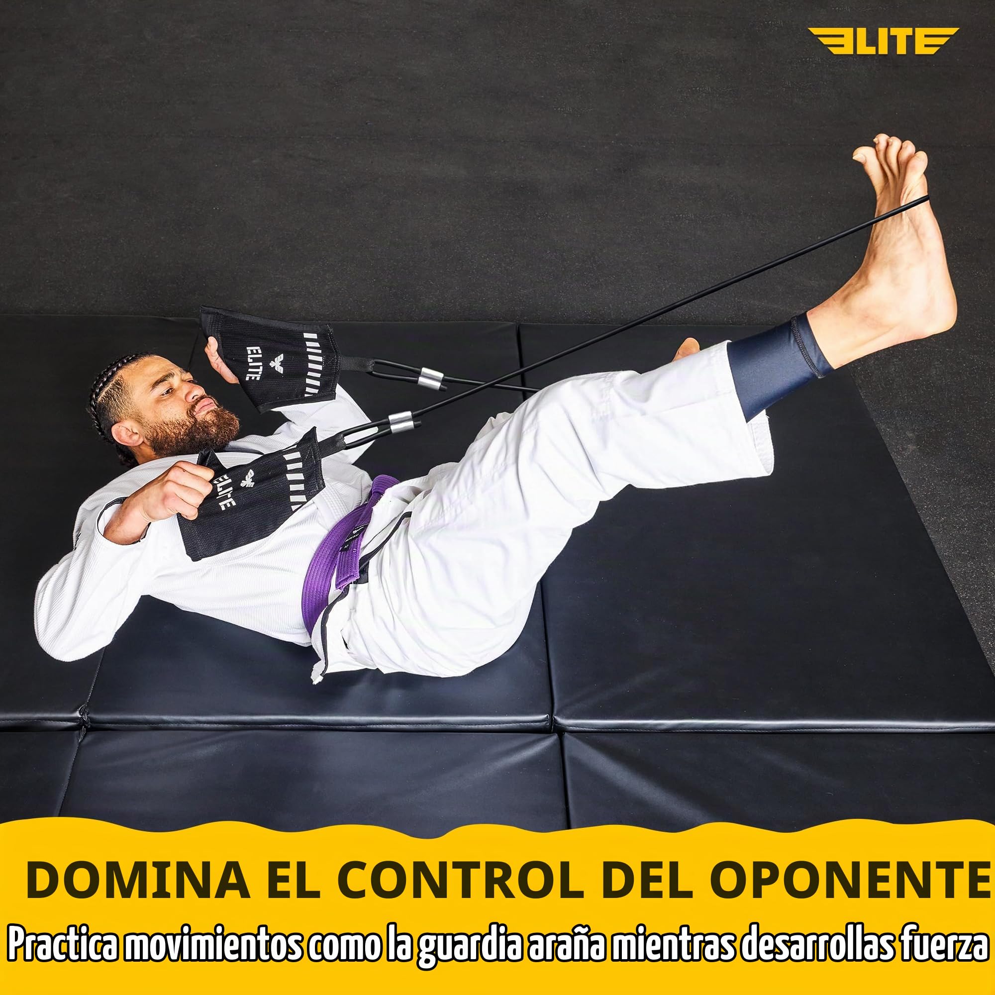 Elite Sports Jiu Jitsu Grip Trainer Simulate Gi - Entrenador de fuerza de agarre para BJJ MMA Judo y entrenamiento de agarre