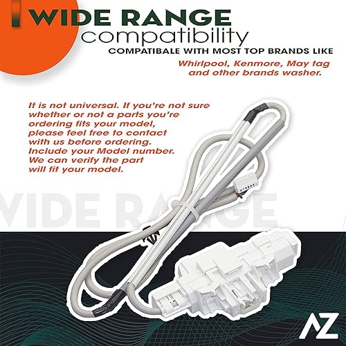 Miniatura 7 de Interruptor de bloqueo de la tapa de la puerta de la lavadora Reemplazar para Whirlpool Cabrio WTW8500BW0 WTW8600YW0 WTW8800YC1 WTW6600SW1