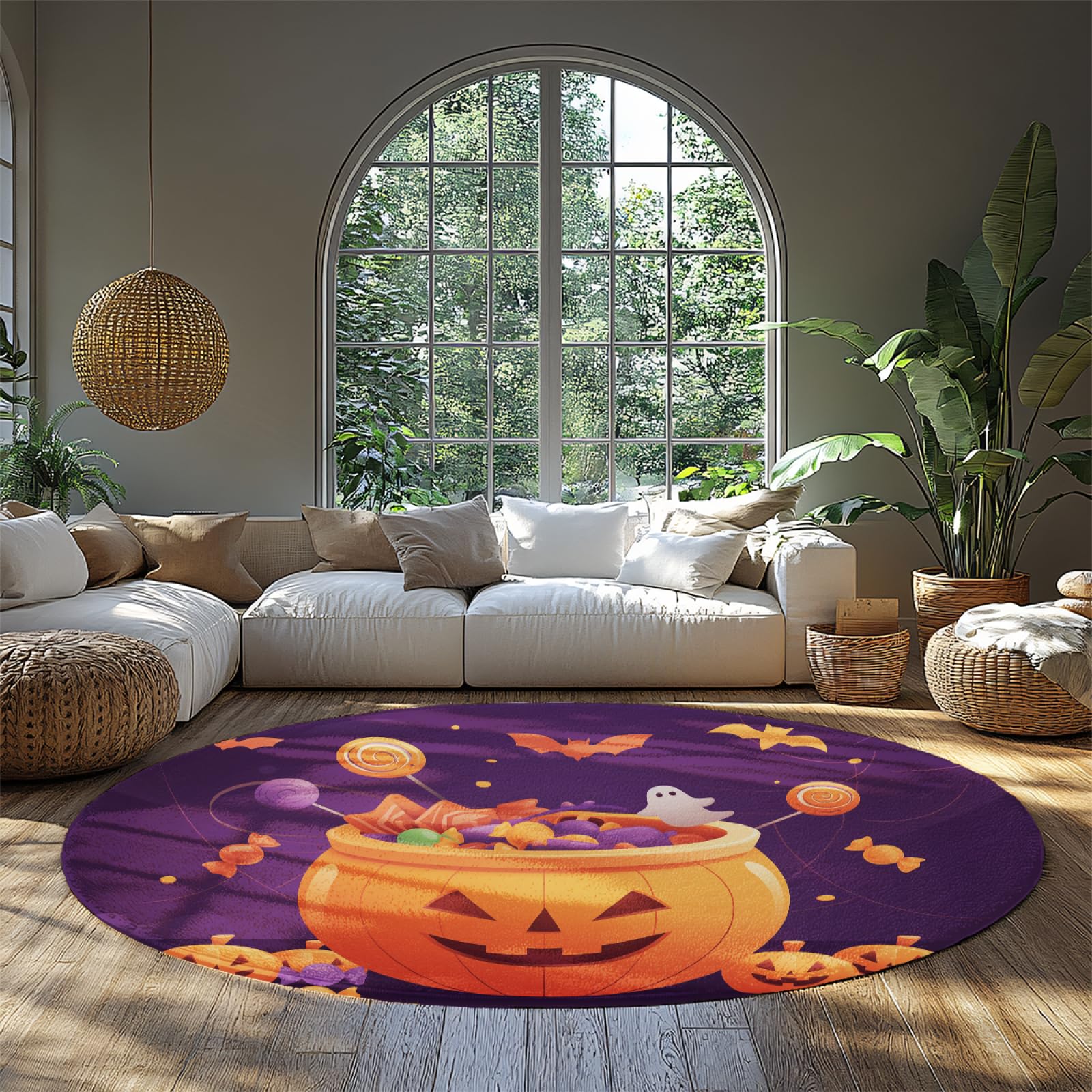 Cadeau tapis de sol enfants Halloween décoration rustique pour couloir
