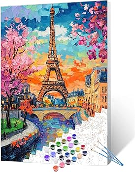 Amazon.com: Colorful Cityscape Paint by Number Landmark