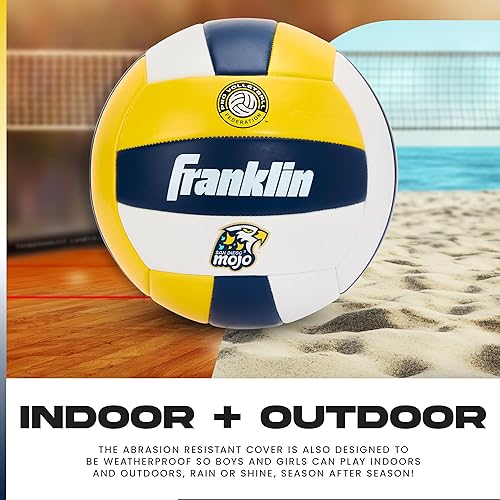 Miniatura 5 de Franklin Sports PVF - Balones de voleibol del equipo, tamaño oficial + peso reglamentario para uso en interiores y exteriores, pelota juvenil +