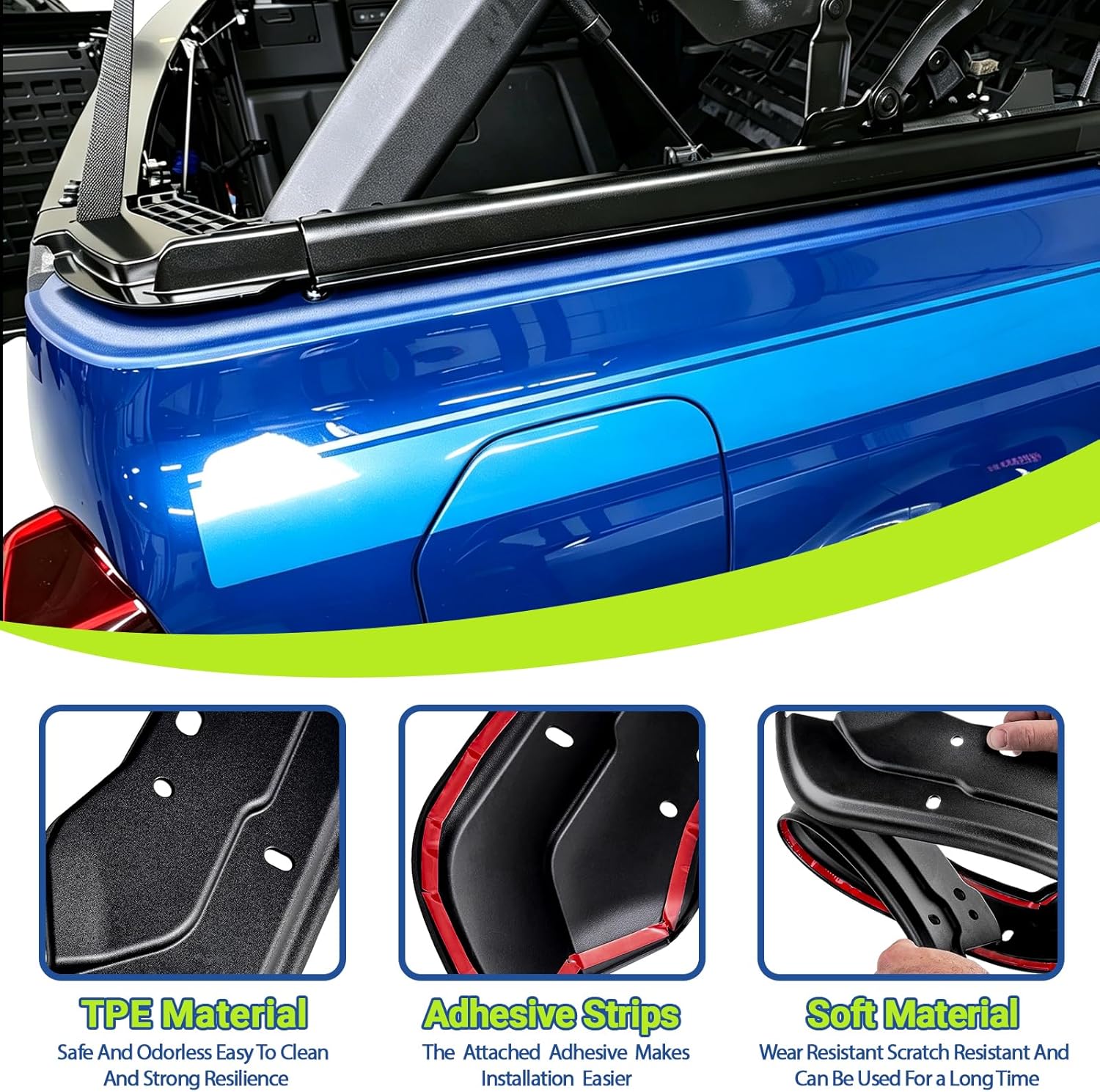 Rear Body Tub Rail Protector Armor Compatible with Ford Bronco 2021-2026,Cargo Shelf Side Cover Protector for Bronco Accessories 4-Door,Rear Cargo Shelf Side Cover Replacement (Not Sport)