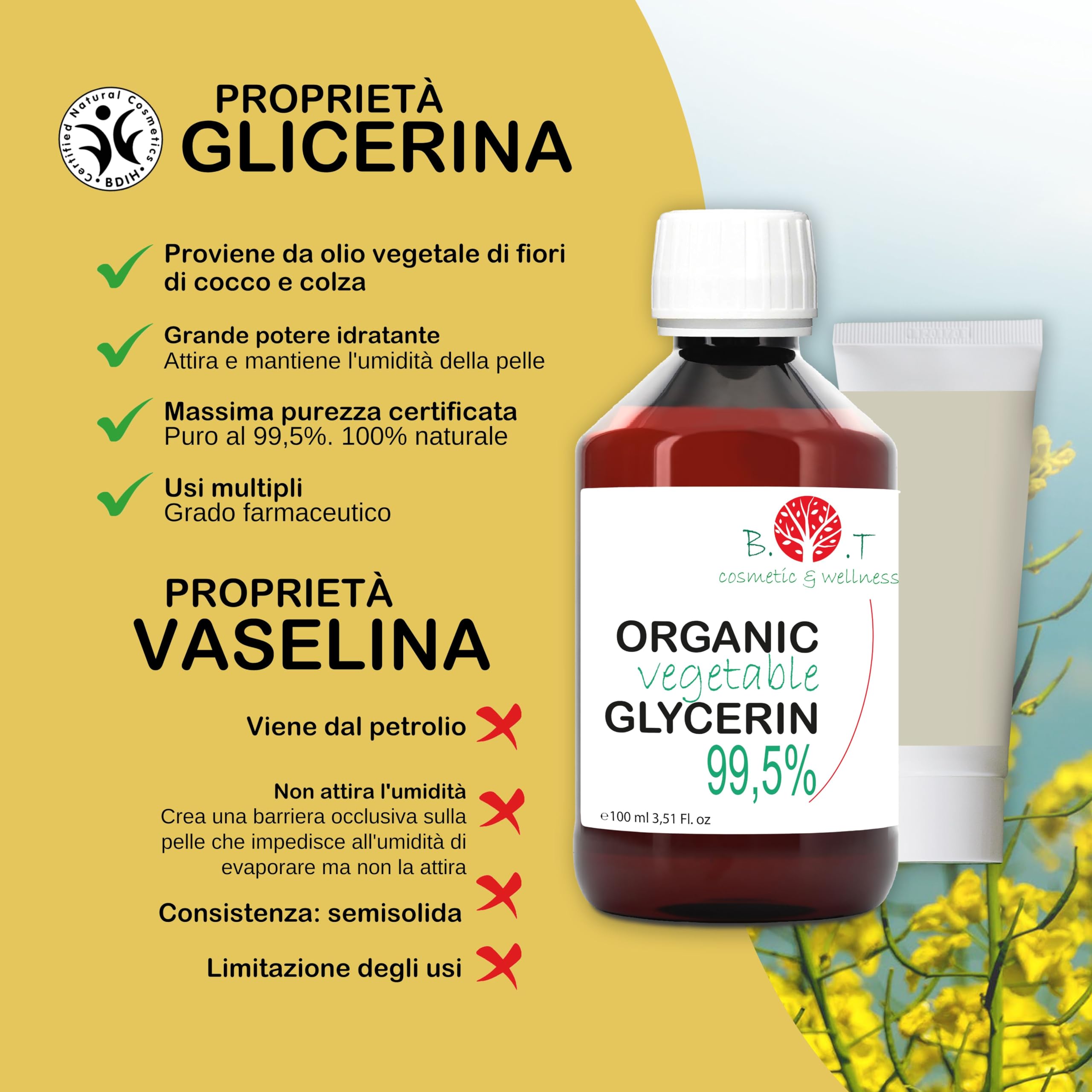 Glicerina Liquida Vegetale Pura e Bio - Glicerina per Bolle di Sapone, Olio Idratante Viso e Corpo, Base Cosmetica Fatta in Casa 100% Naturale - 1000 g 1 kg