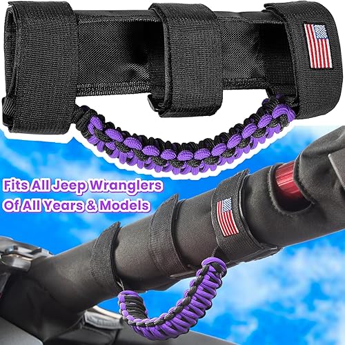 Vista 96 de 4 asas de agarre para Jeep Wrangler JK JKU JL JLU TJ YJ Sports Sahara Freedom Rubicon Unlimited Gladiator JT 1955-2023 UTV ATV Premium 550 Paracord