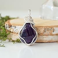 Vista 70 de NEW Designs by Nature Gems Handmade Fire Opal Necklace, October Birthstone Jewelry, With 24 Inch Silver Plated Chain, With a Gift Box, Handmade in