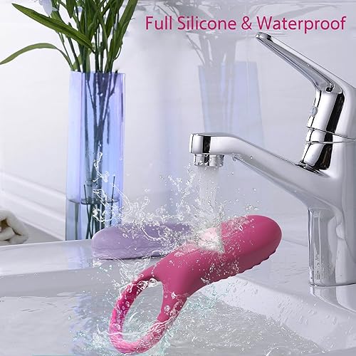 Miniatura 5 de Consolador con vibrador OMI hecho totalmente de silicona impermeable recargable pene anillo de silicona con vibrador juguete sexual para hombres o