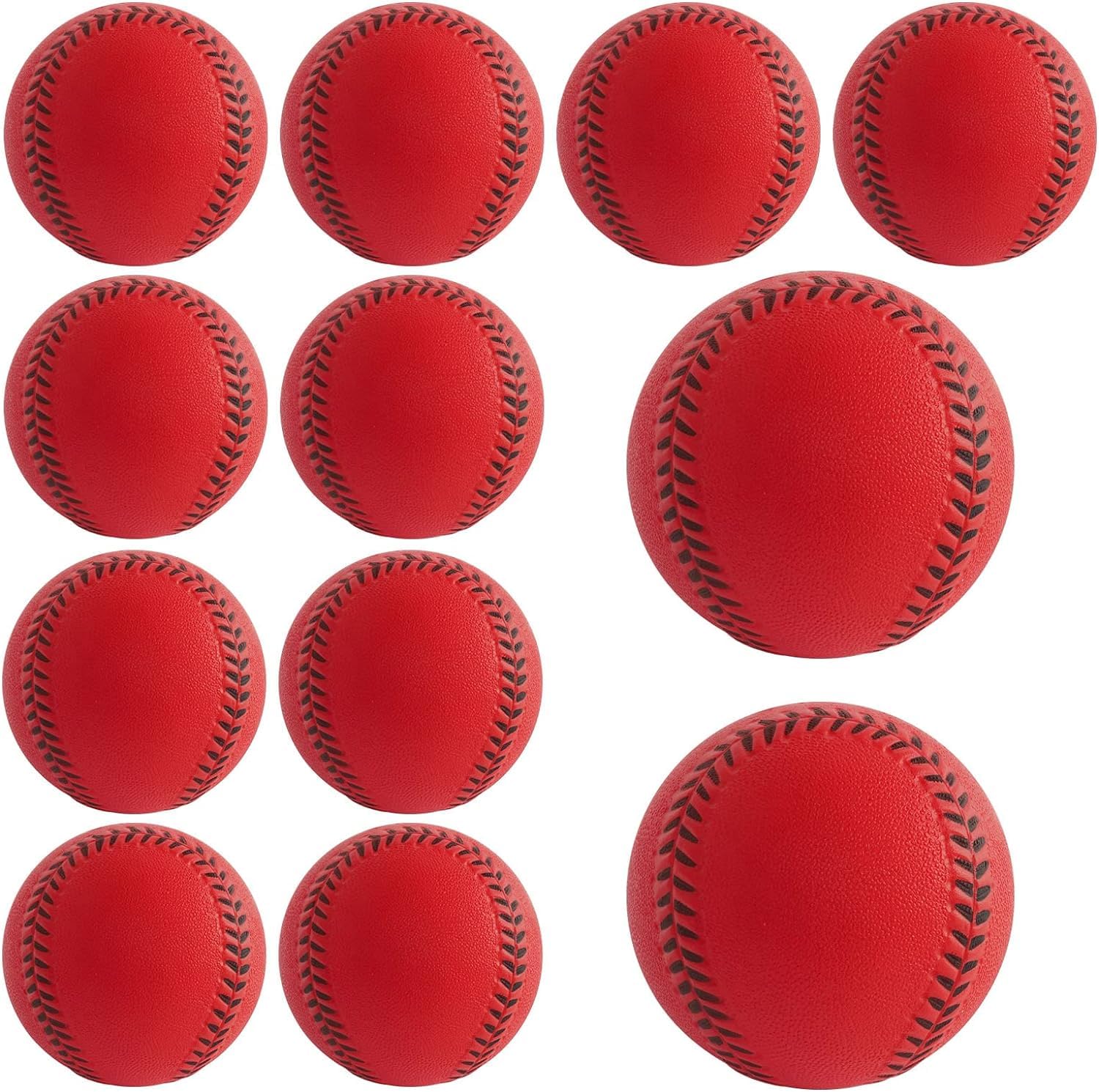 GKK Foam Baseballs 12 Pack Soft Baseballs for Youth Teenager Players Sports Foam Baseballs Training Balls for Hitting and Indoor or Outdoor Play