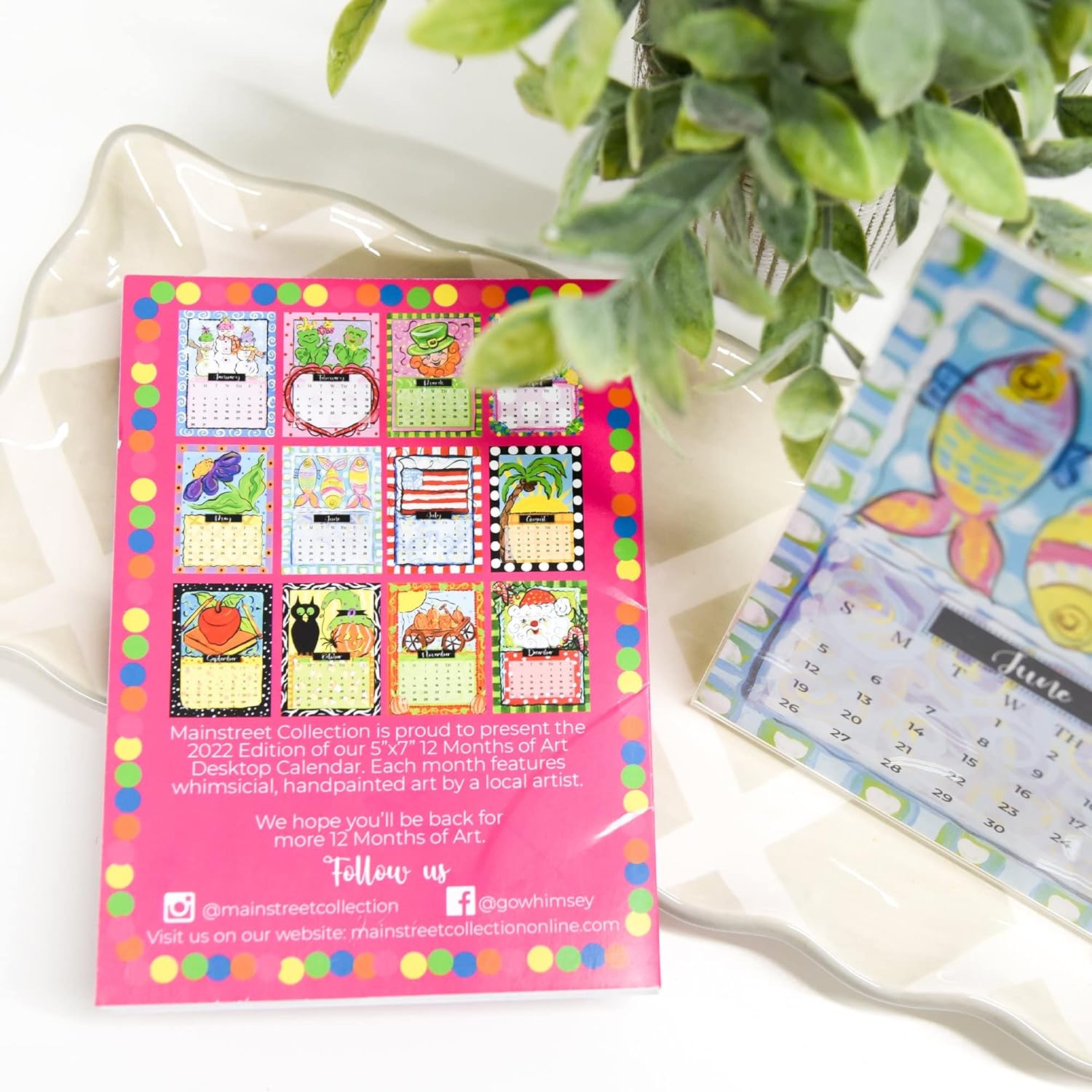 Desktop Calendar 2022 Refill Seasonal Artwork 5" x 7" : Office Products