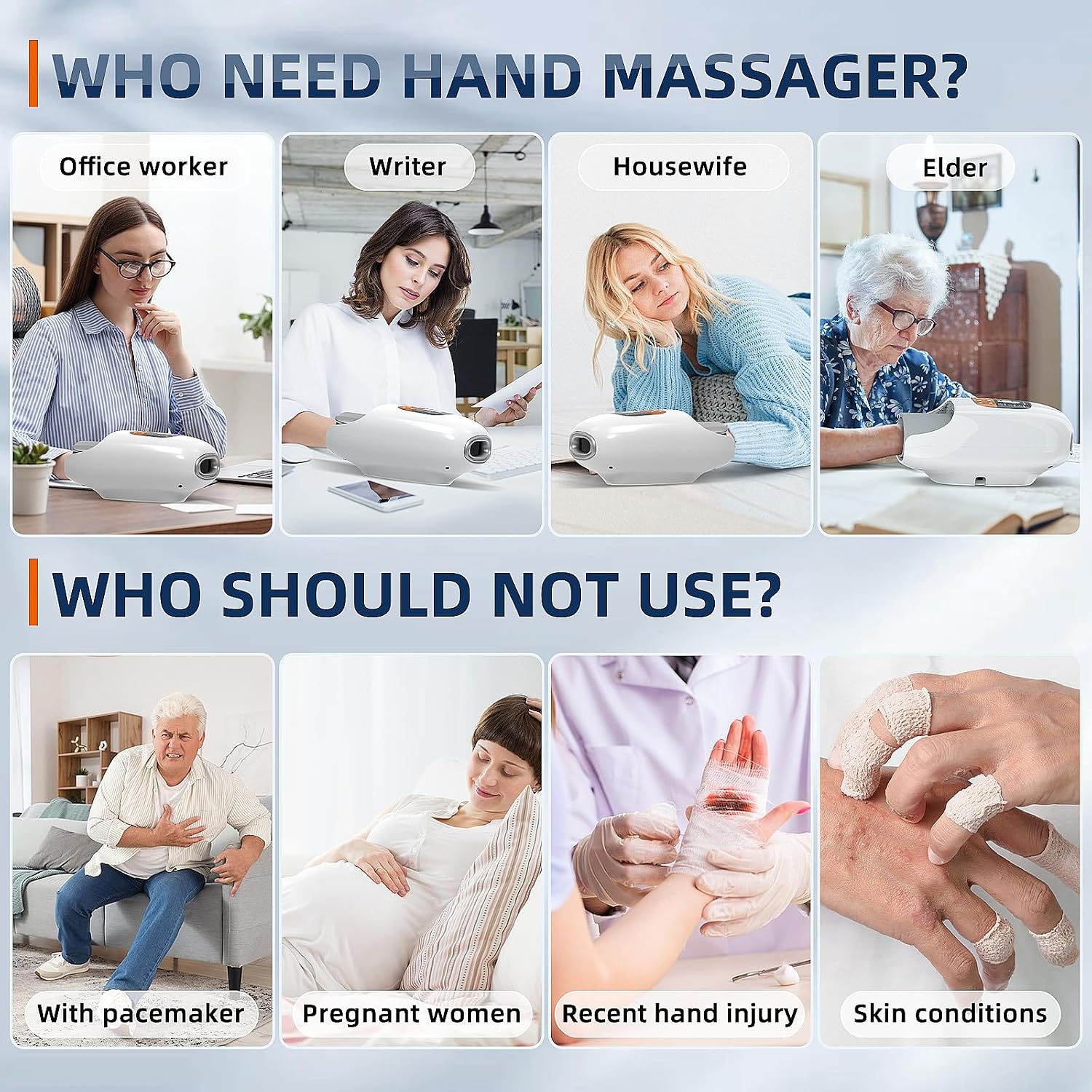 Hand Massager with Heat and Compression, 6 Modes 6 Intensities 3 Heating Options Hand Massager for Arthritis and Carpal Tunnel Relief with Cooling Fan & Touchscreen & Palm Roller, Gifts for Women Men