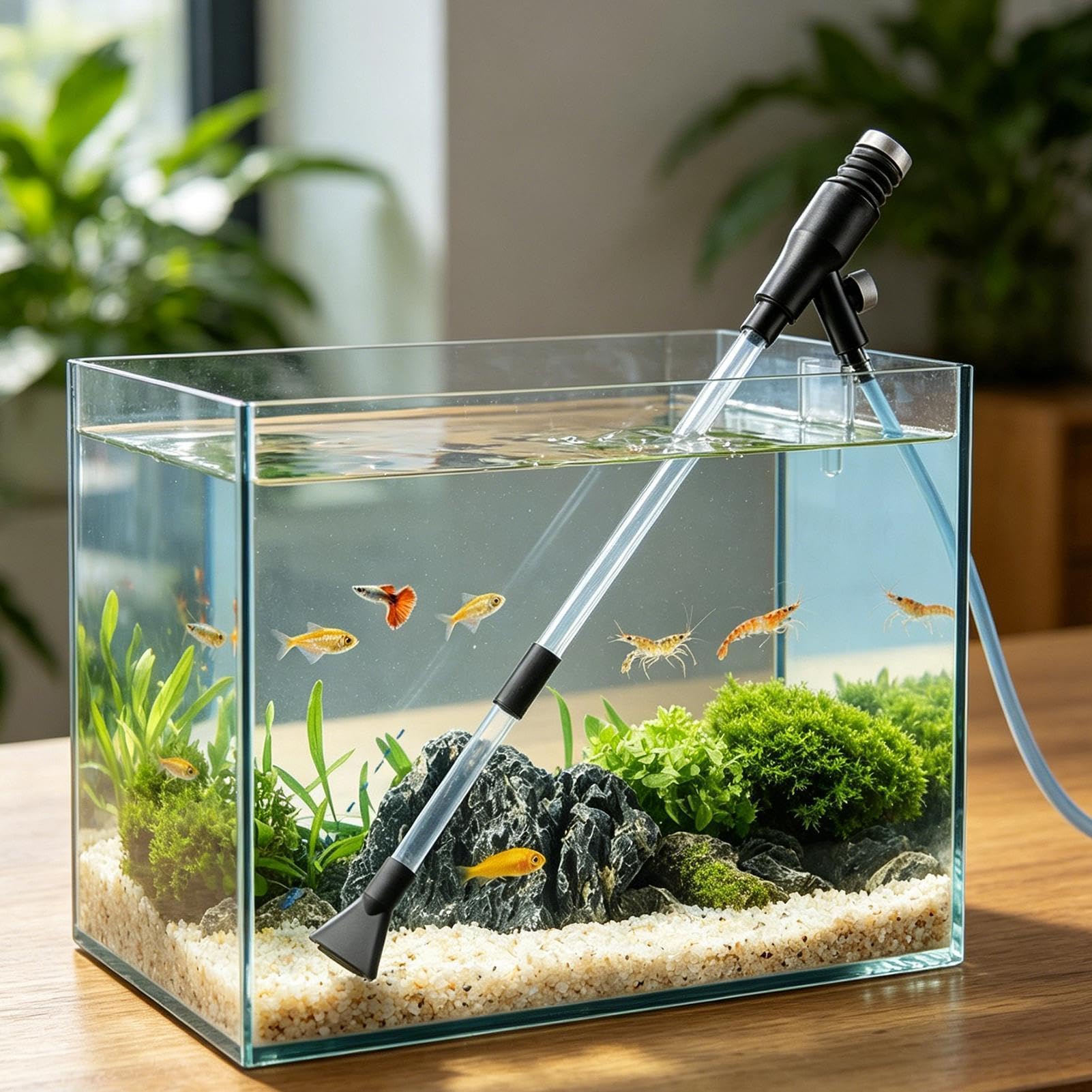 Generisch Bodengrundreiniger Für Aquarium - Manueller Siphon Wasserwechsler,Kies- und Wassersiphon zur Aquarienreinigung | für Reptilien, Garnelen, Kampffisch, das Zuhause, die Wohnung, das Büro und