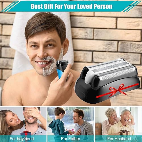 Miniatura 7 de Vifycim Lámina de repuesto para afeitadora 32B y cortador compatible con Braun, cartucho de casete compatible con Braun Series 3 300S, 301S, 310S,