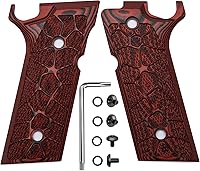 Vista 6 de Guuun Empuñaduras G10 súper Grippy para Beretta 92XI / 92GTS tamaño completo, la textura de las escamas cibernéticas OPS hace que se pegue a tu mano