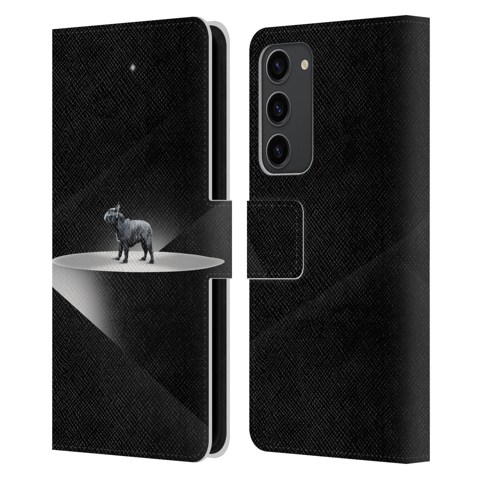 Carcasa Samsung Galaxy S23+ 5G funda de cuero tipo libro Vagando Bulldog francés 7