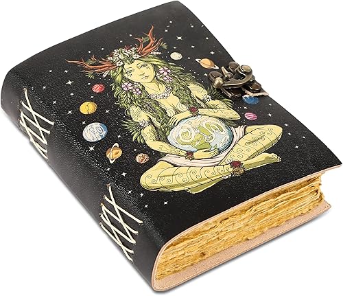 Diario de cuero para mujeres y hombres sin forro con borde de cubierta de papel libro de sombras Hocus Pocus, cuaderno de escritura, diario, libro