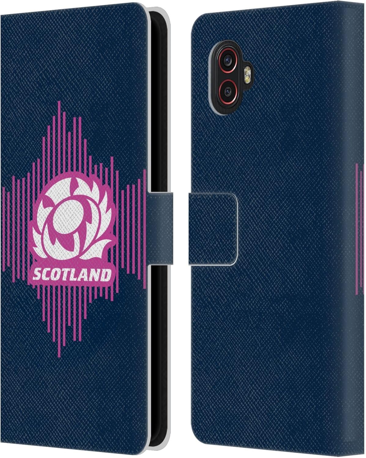 Head Case Designs Officially Licensed Scotland Rugby Home 2025/26 Crest Kit Leather Wallet Case Compatible with Samsung Galaxy Xcover6 Pro/Pro2
