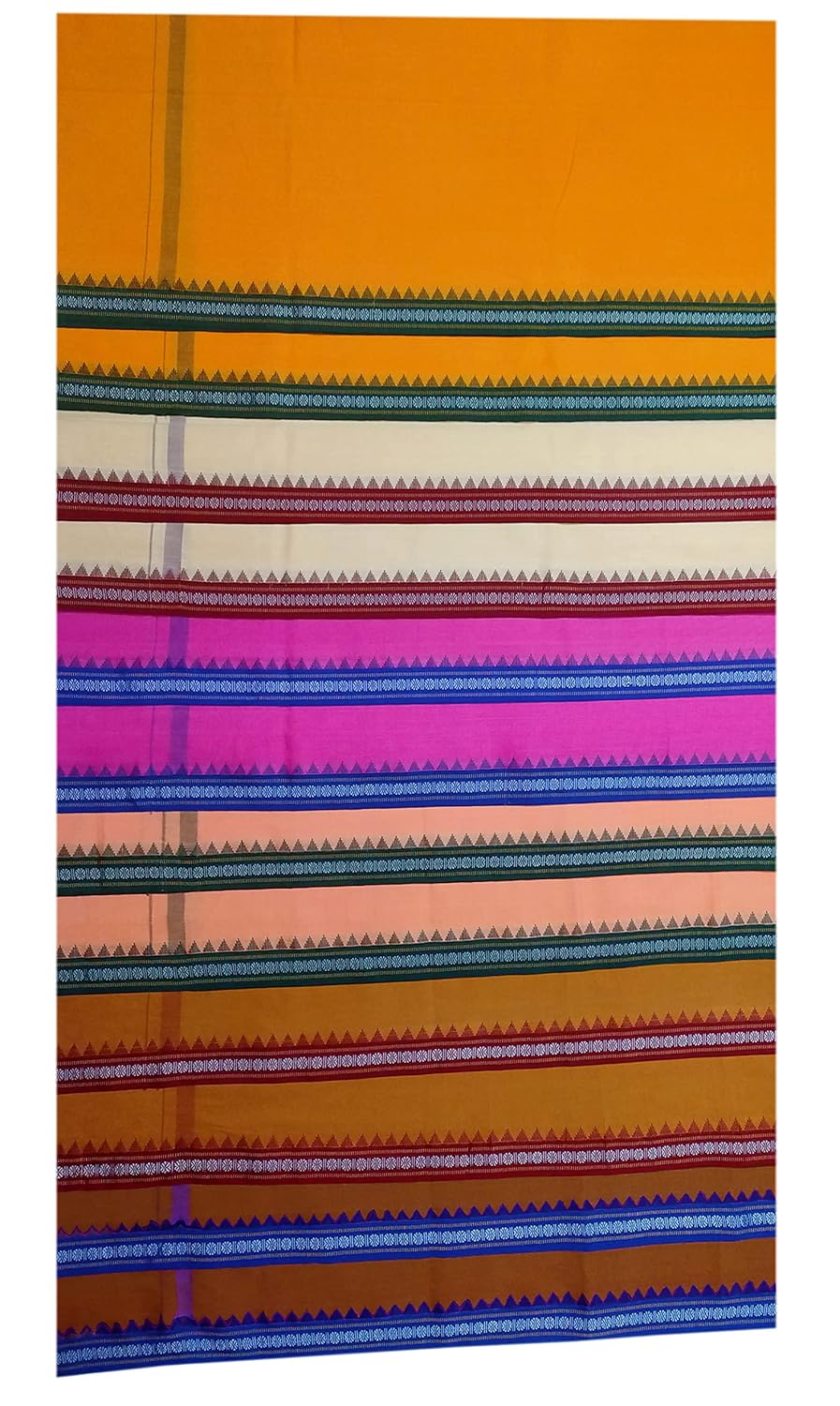 YETTALAN® Traditional Sambalpuri Nagpuri Handloom Unisex Towels 100% Cotton Gamcha/Angavastram (Pack of 2) (Mango + Any Color) offers donot miss