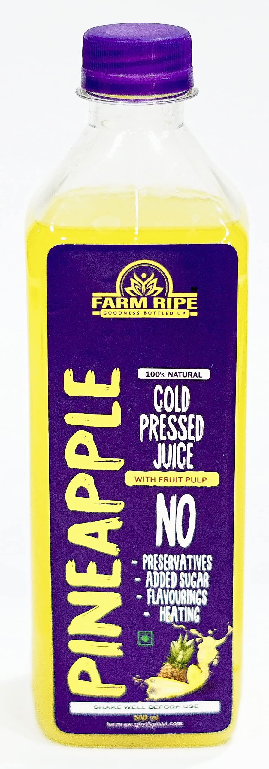 Pineapple Cold Pressed Juice | No Added Sugar | 70% concentrate 30% juice | 100% Naturals | Rich In Vit C