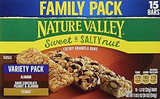 Sweet & Salty Nut Peanut Almond Dark Chocolate Granola Bars, 15 Ounce