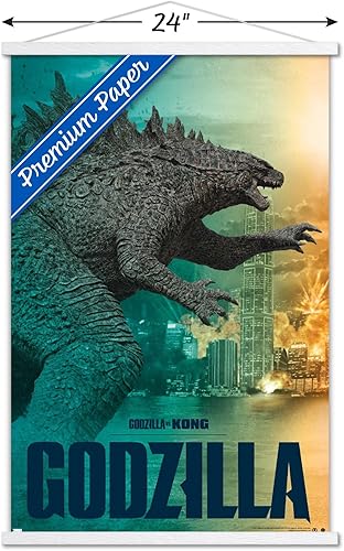 Vista 69 de Trends International Godzilla vs Kong - Póster de pared Godzilla, 34 pulgadas de largo x 22.4 W, versión premium sin marco