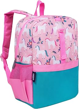 Wildkin Kids Backpack for Boys & Girls, Pack-it-All, Lightweight 15" Bookbag with Padded Straps Ideal for Preschool, Kindergarten & School, Ages 310 Magical Unicorns