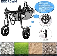 Vista 5 de Dog Wheelchair for Back Legs, Light Weight Dog Wheelchair Cart with Disabled Hind Legs Walking, Adjustable