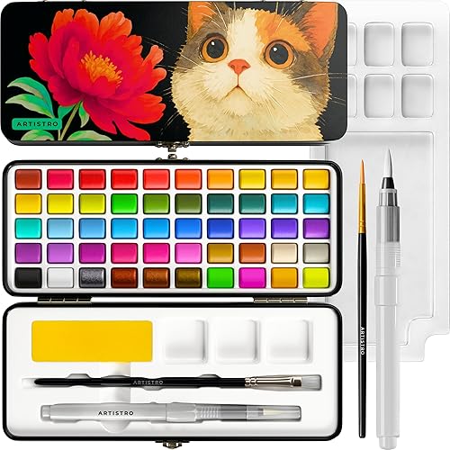 ARTISTRO 50 Colors Watercolor Paint Set - Portable Paint Set