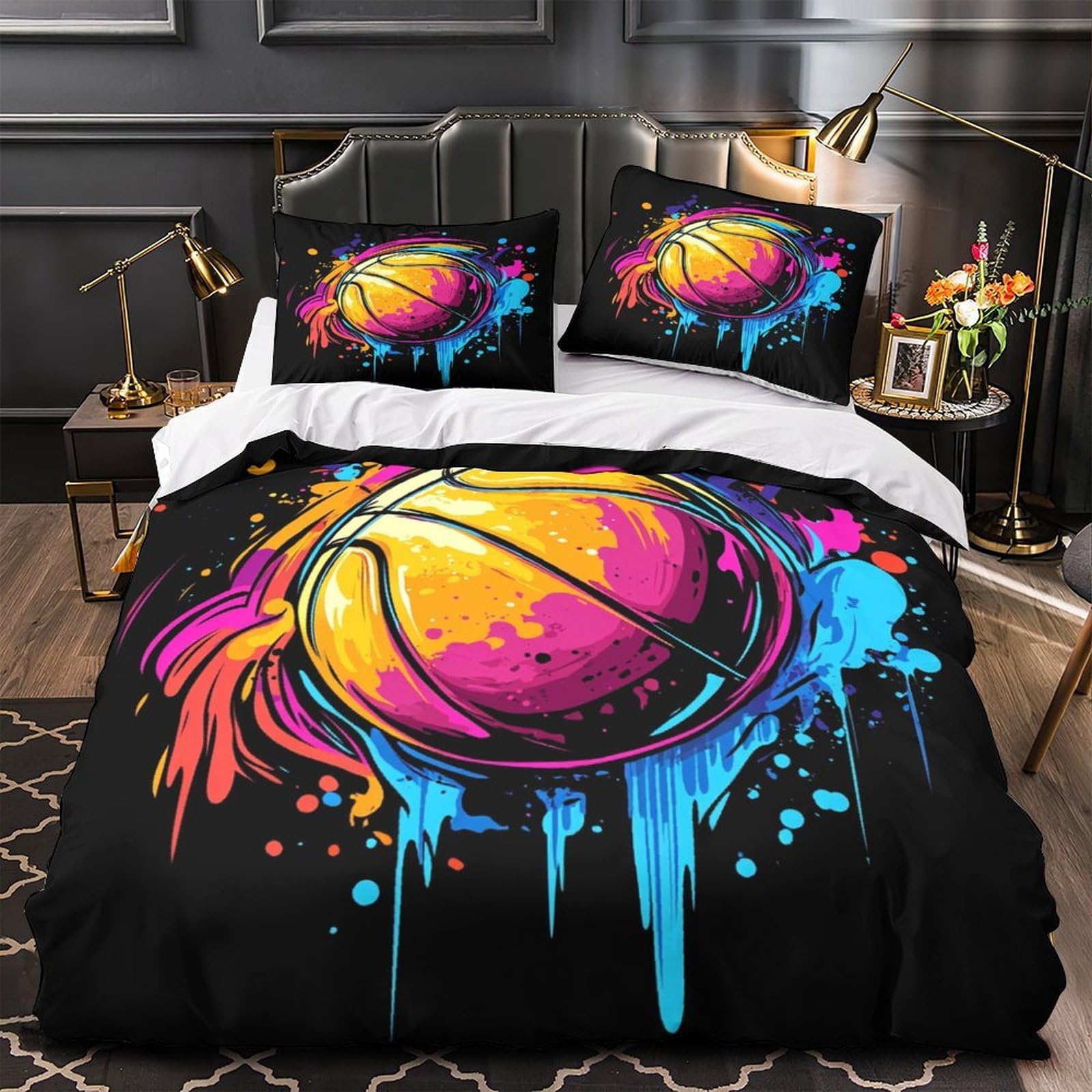 Housse de couette basket-ball 3D et graffiti pour relooker la chambre des ados et adultes