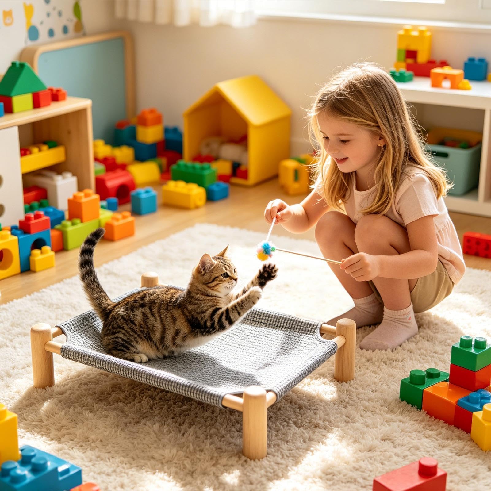 Erhöhtes Katzenbett Feuchtigkeitsresistente Ganzjahresmöbel