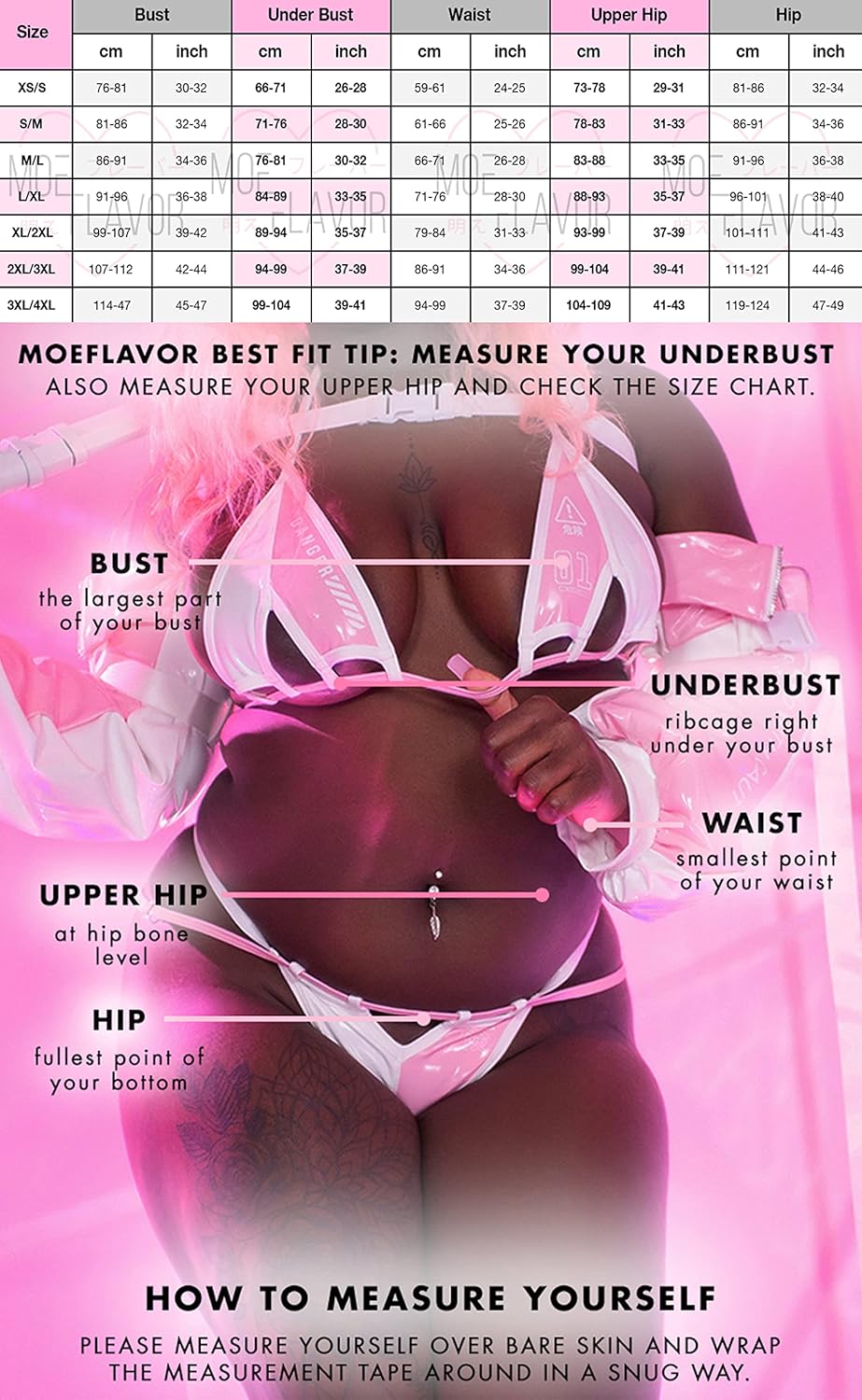 MOEFLAVOR Danger Cyber Cat Bikini with Sleeves Cosplay Costume | Sexy Kawaii Anime Lingerie | Halloween Costumes - Image 2