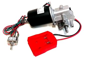 PN01107-10DB - 24v DC Gearmotor with Reverse Switch and Power Tool Battery Adapter for Kobalt 24-Volt Max
