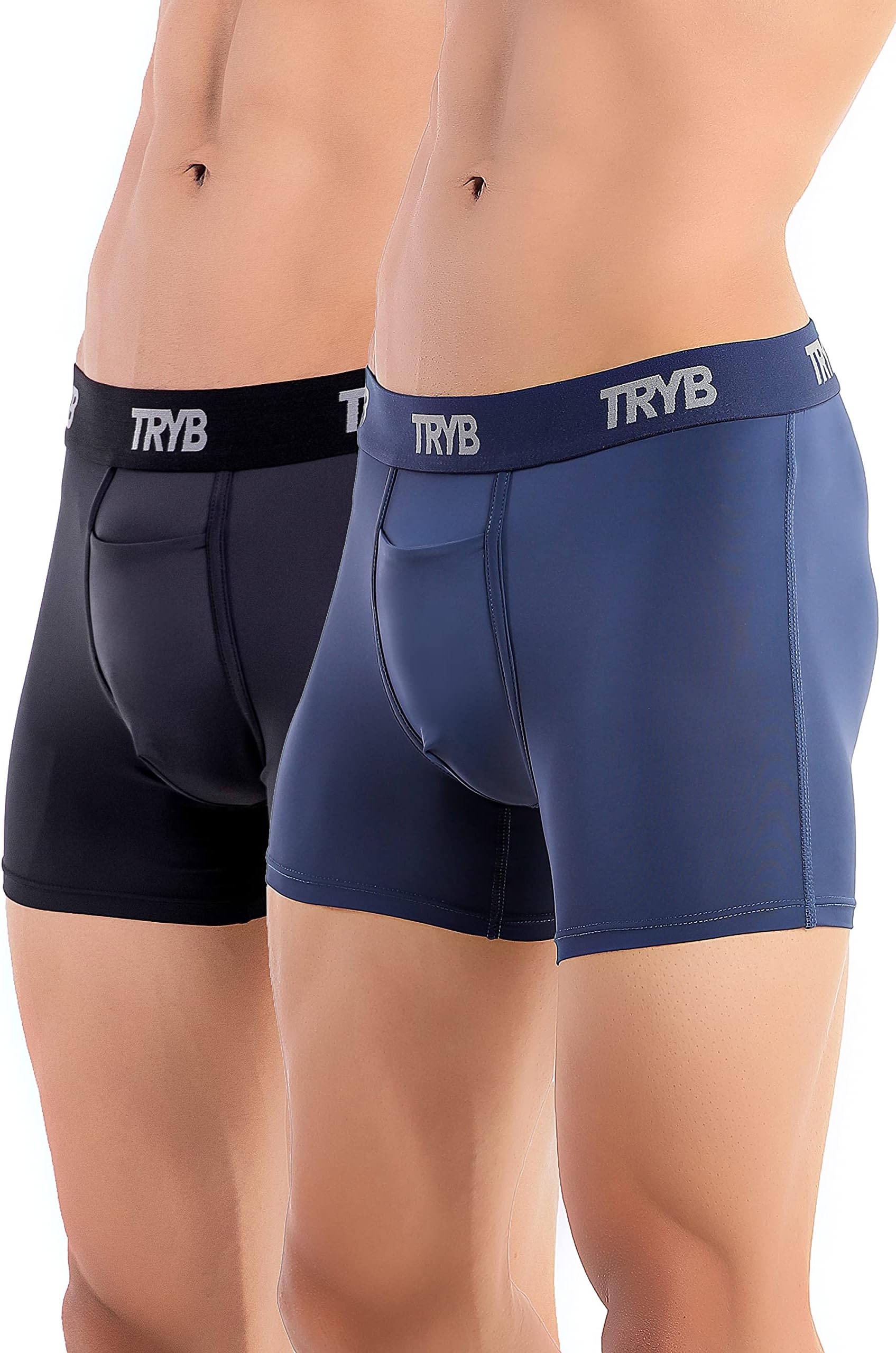 Sponsored Ad - TRYB Sports Underwear for Men | Stretchable Active Square Cut Trunks for Running & Gym Workout | Quick Dry, Breathable, Moisture Wicking & Anti Chafing | Sports Innerwear Boxers