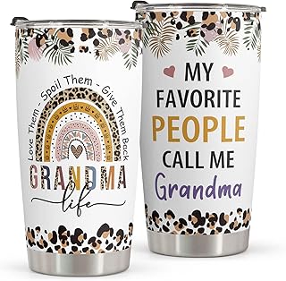 Sponsored Ad - Macorner Grandma Gifts - Stainless Steel Tumbler 20oz Gifts For Women - Birthday Christmas Gifts for Grandm...