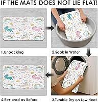 Vista 7 de ArtSocket Juego de baño de unicornio arcoíris con cortina de ducha y alfombras, accesorios lindos Cloud Fun Girl Juego de cortina de ducha