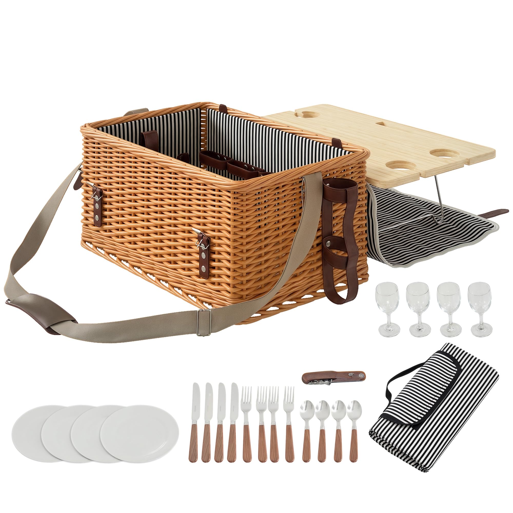 outsunny panier pique-nique 4 personnes
