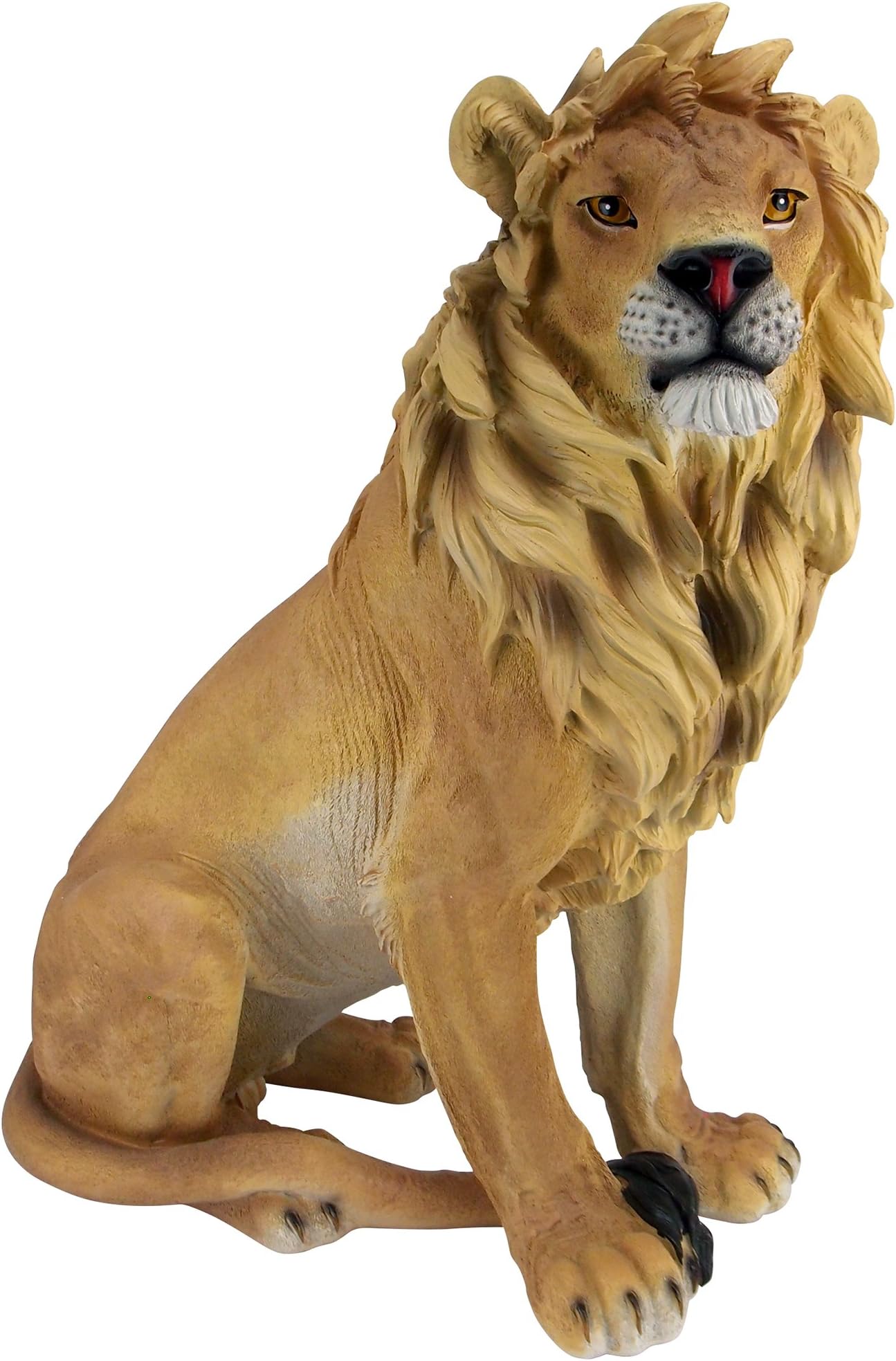 Design Toscano King of Beasts Lion Indoor/Outdoor Garden Statue, 13 Inches Wide, 21 Inches Deep, 27 Inches High, Handcast Polyresin, Full Color Finish