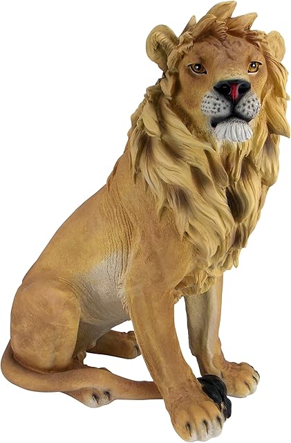 Design Toscano JE43201 King of Beasts Lion Outdoor Garden Statue, Polyresin, 68.5 cm