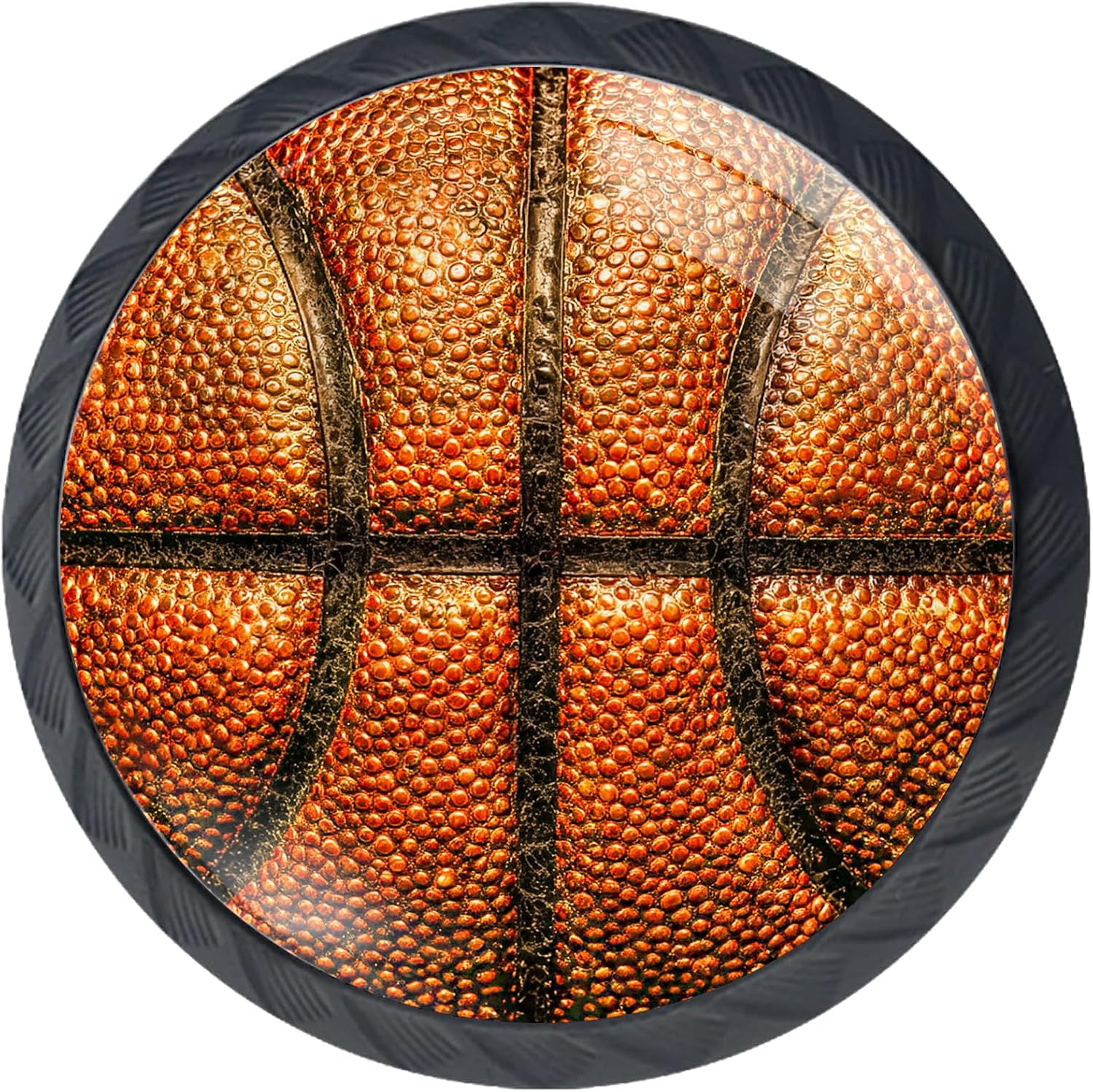 4 Pack Basketball Kitchen Cabinet Knobs Round Drawer Pulls Dresser Cupboard Door Handles